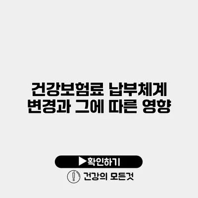 건강보험료 납부체계 변경과 그에 따른 영향