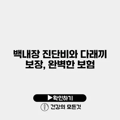 백내장 진단비와 다래끼 보장, 완벽한 보험