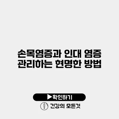 손목염증과 인대 염증 관리하는 현명한 방법