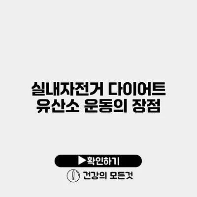 실내자전거 다이어트 유산소 운동의 장점