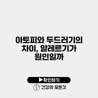 아토피와 두드러기의 차이, 알레르기가 원인일까?