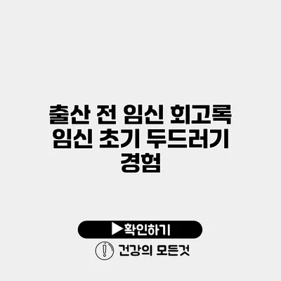 출산 전 임신 회고록 임신 초기 두드러기 경험