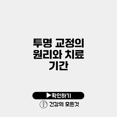 투명 교정의 원리와 치료 기간