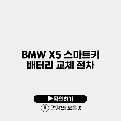 BMW X5 스마트키 배터리 교체 절차