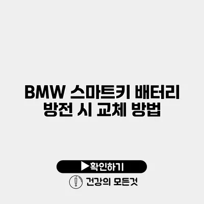 BMW 스마트키 배터리 방전 시 교체 방법
