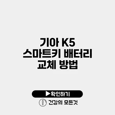 기아 K5 스마트키 배터리 교체 방법