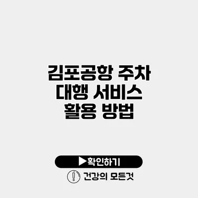 김포공항 주차 대행 서비스 활용 방법