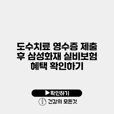 도수치료 영수증 제출 후 삼성화재 실비보험 혜택 확인하기