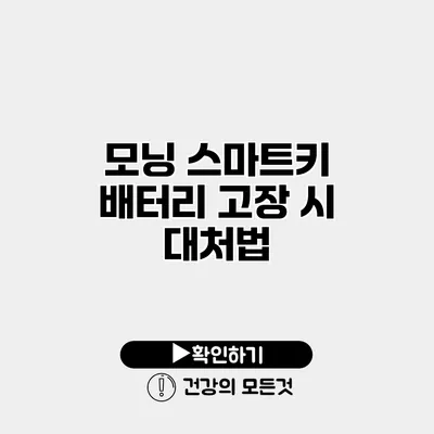 모닝 스마트키 배터리 고장 시 대처법