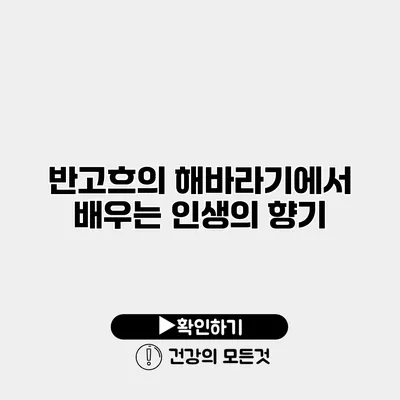 반고흐의 해바라기에서 배우는 인생의 향기