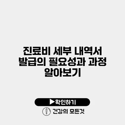 진료비 세부 내역서 발급의 필요성과 과정 알아보기