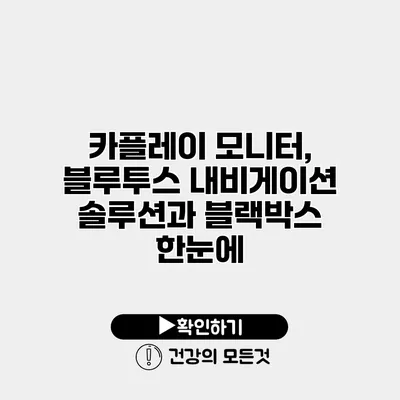 카플레이 모니터, 블루투스 내비게이션 솔루션과 블랙박스 한눈에